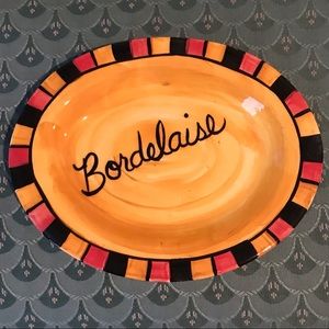 EUC Debra Kelly Signed Bordelaise Oval Platter